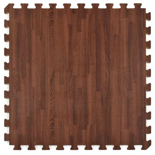 Wood Grain Reversible Interlocking Foam Tiles Trade Show 10x20 Ft. Kit deep brown full tile