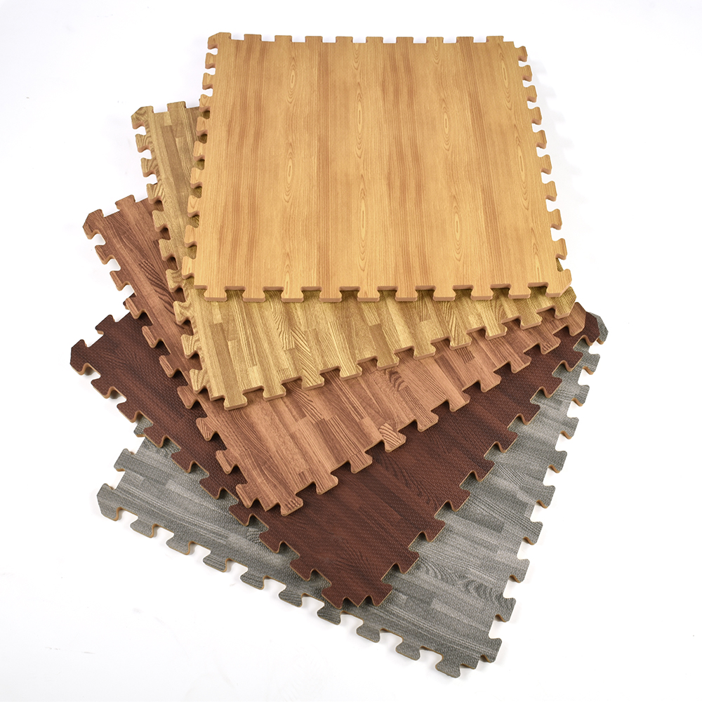 wood grain pattern foam tiles for trade shows