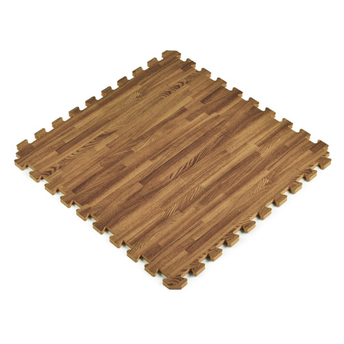 Reversible Wood Grain Foam Floor Tiles