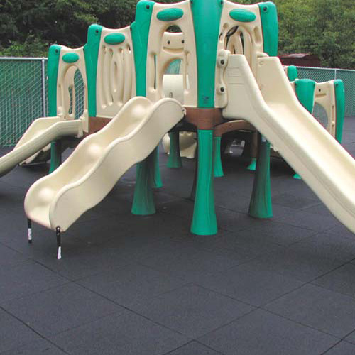 Outdoor Black Bounce Back Playground Mats - Rubber ...