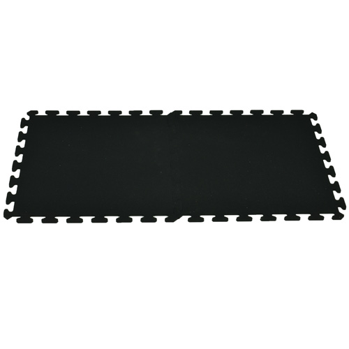 Rubber Tile 2x2 Ft x 3/8 Interlocking Sport Black 2 full tiles.
