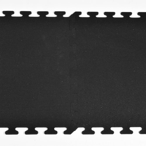 Interlocking Rubber Tile 2x2 Ft x 3/8 Inch Black interlock.