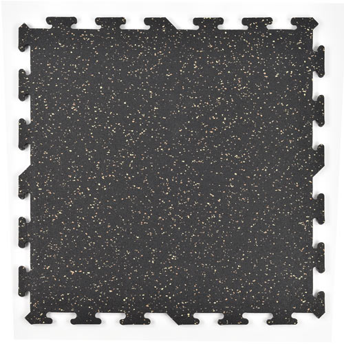 Interlocking Rubber Tile 2x2 Ft x 8 mm 10% Tan/Brown full tile.