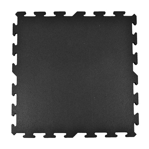 Interlocking Rubber Tile Black 8 mm x 2x2 Ft. full tile