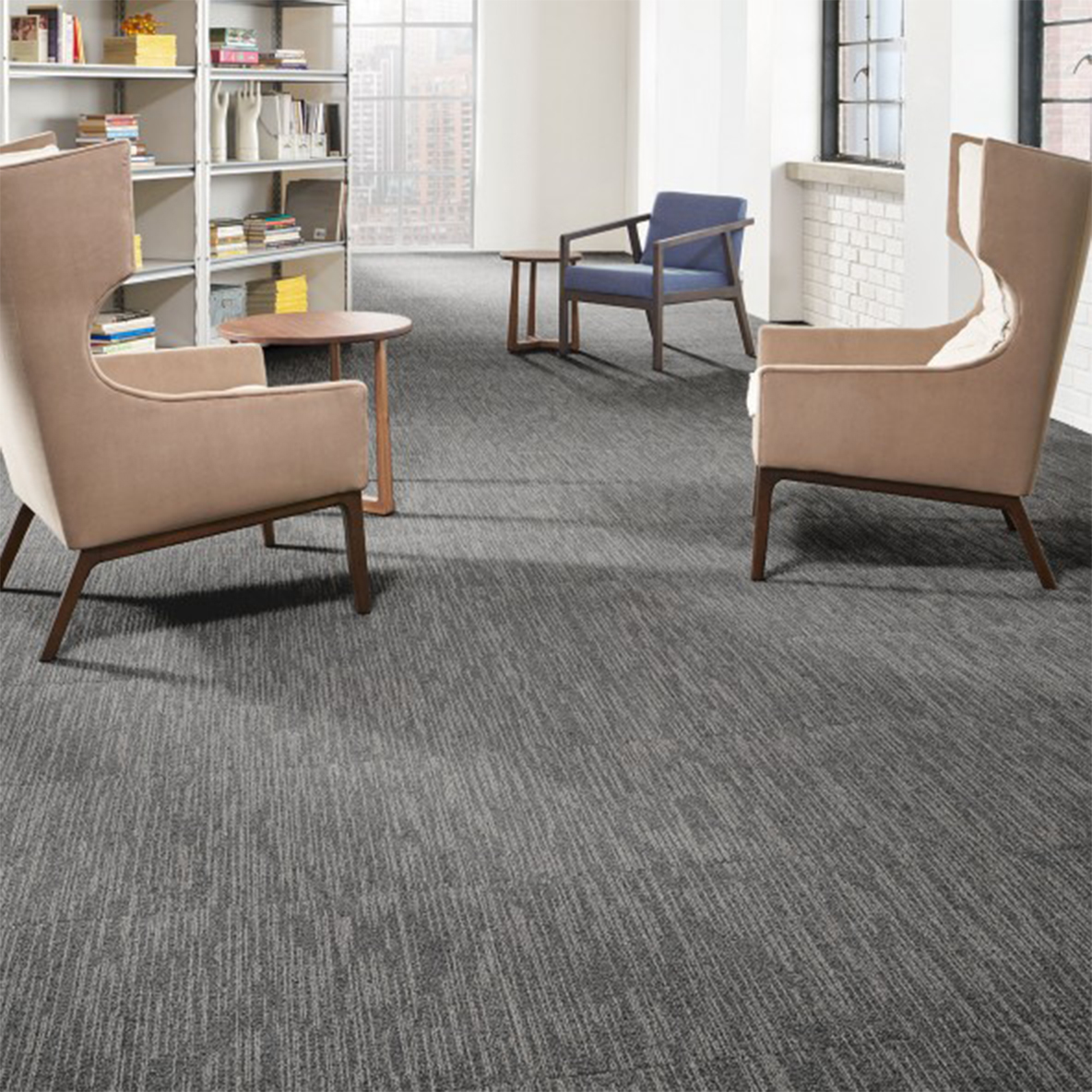Overdirve Commercial Carpet Tile .30 Inch x 50x50 cm per Tile Leaden in Waiting Room