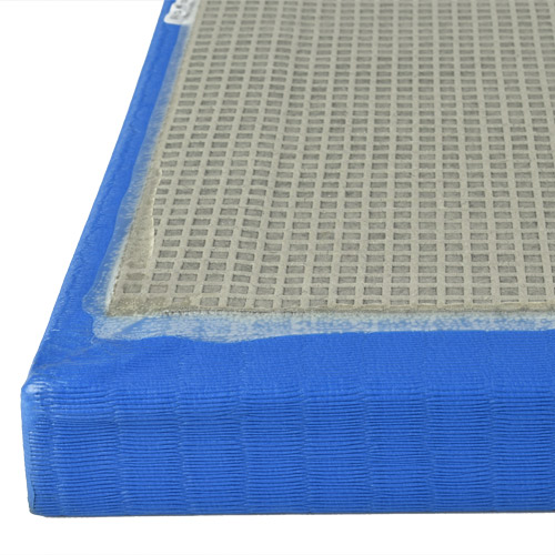 Judo Mats Tatami 1x2 Meter 1.5 Inch blue bottom close.