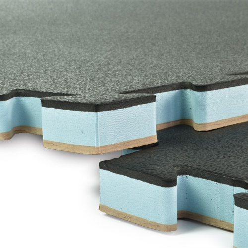 Karate mats close up showing interlocking design