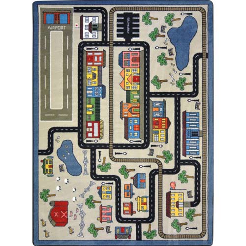 Tiny Town 7 feet 8 inches x 10 feet 9 inches pewter rectangle