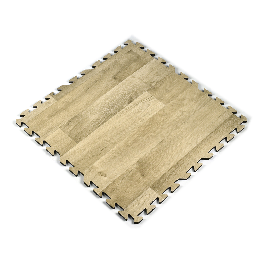Trade Show Flooring Wood Grain Comfort Flex Tile Kit Beveled Edges 