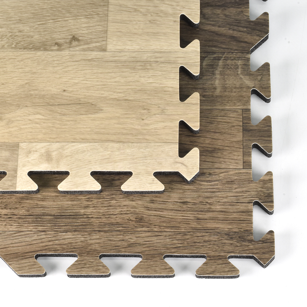 Comfort Flex Tile Center Tile 1/2 Inch x 24x24 Inches Wood Grain Foam Flooring 