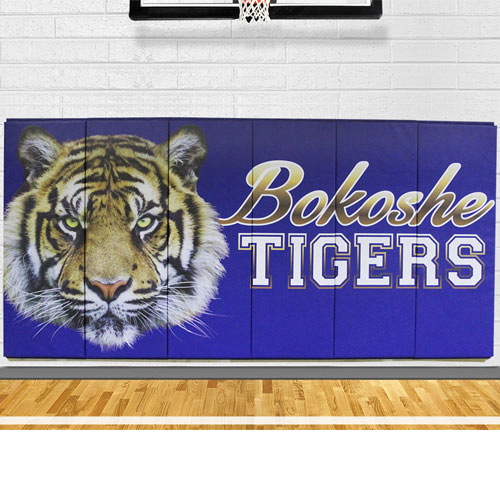Gym Wall Pads 2x6 Ft Class A Fire Rated Bokoshe Tigers.