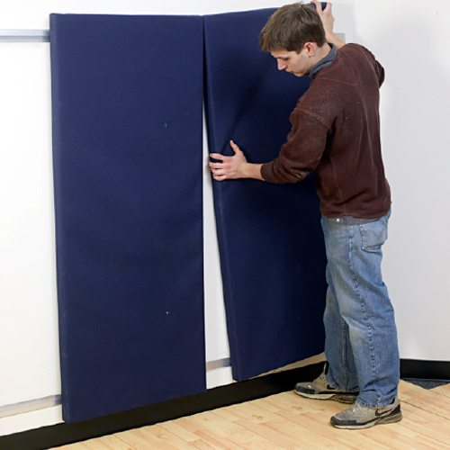 Gym Wall Pads 2x6 Ft Z Clip Impact Foam installing wall pads.