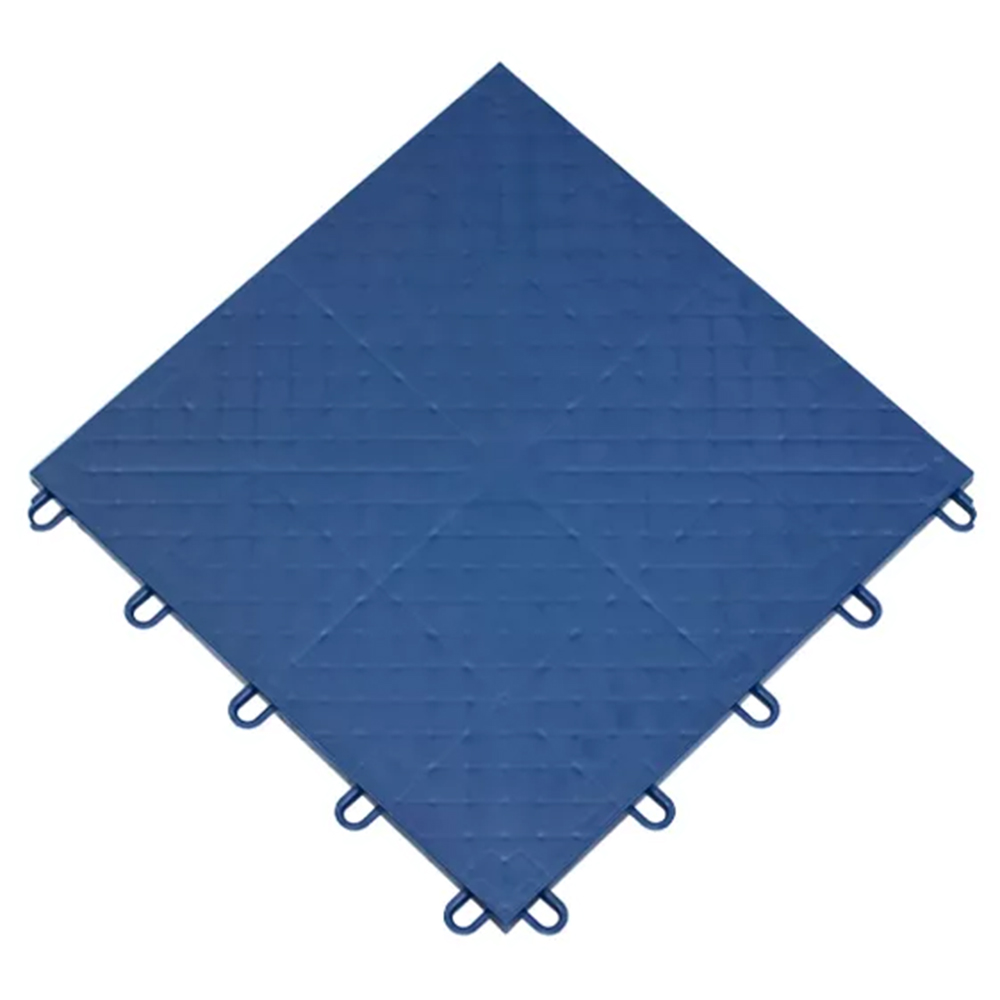 Indoor Court Tile Solid Surface 1/2 Inch x 1x1 Ft. blue tile angle view