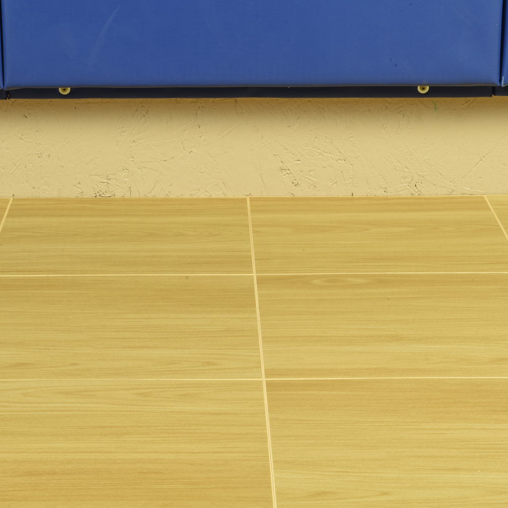 HomeMax Raised Floor Tile 5/8 Inch x 1x1 Ft. installed honey oak tiles