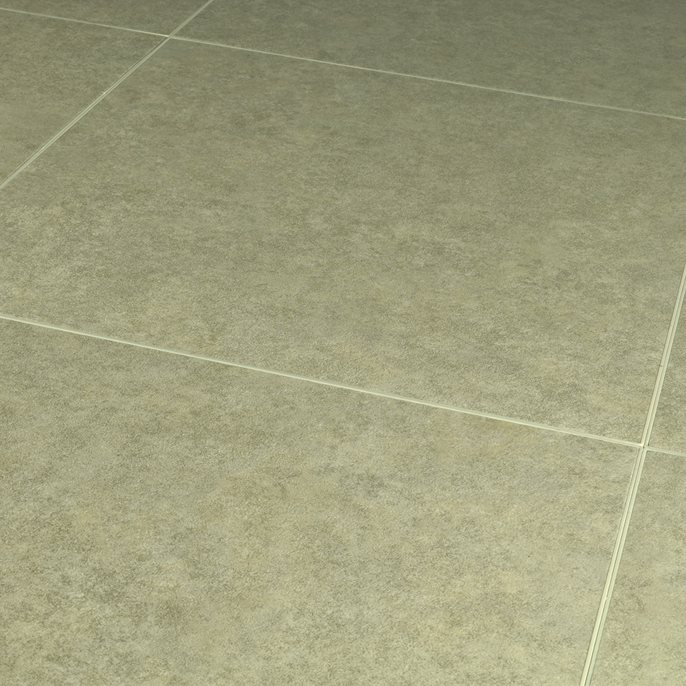 HomeMax Raised Floor Tile 5/8 Inch x 1x1 Ft. gray sandstone installed perspective