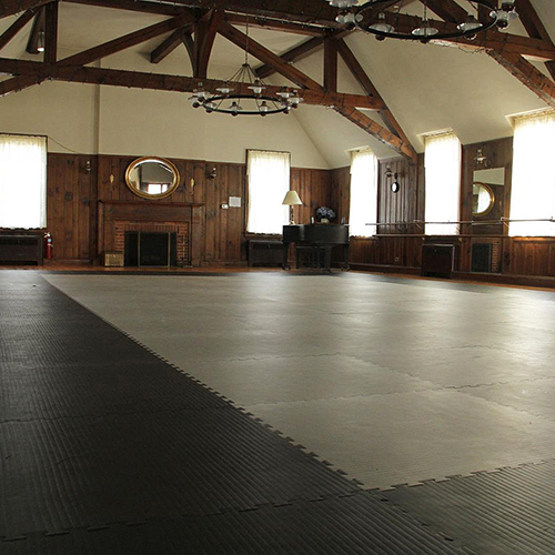 Grappling MMA Mats Gray and Black Interlocking in large center