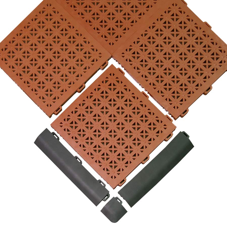 StayLock Corner Black with staylock perforated tiles