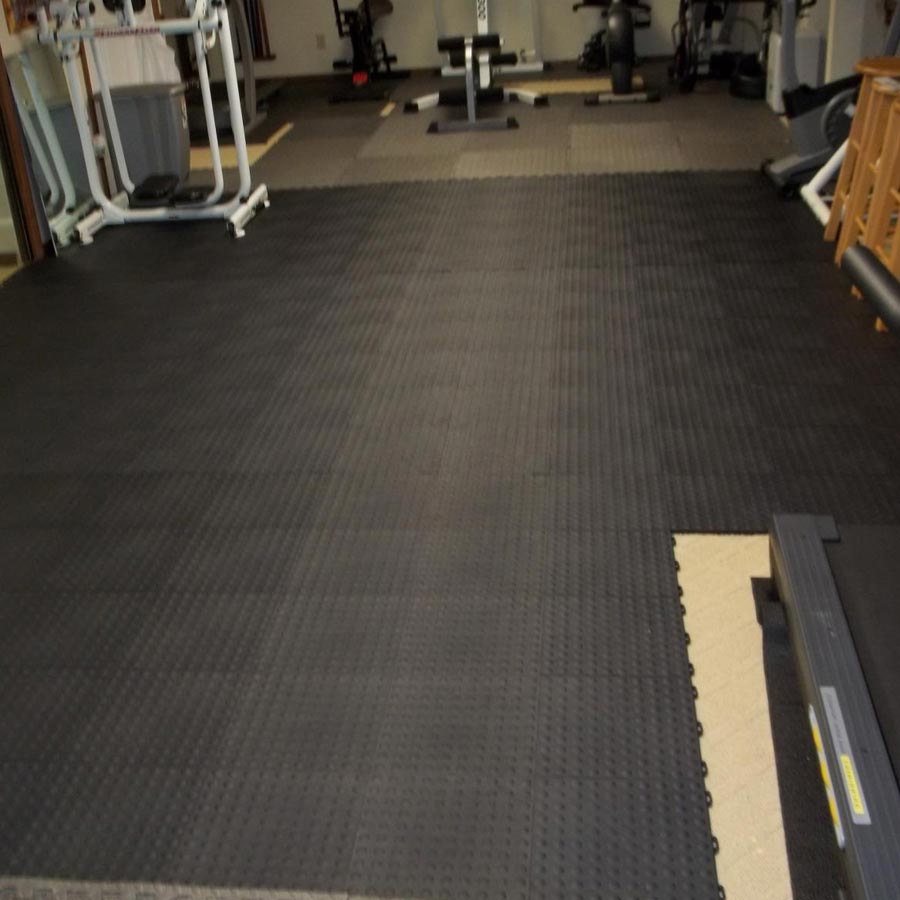 Fatigue Flooring Tile StayLock Bump Top, Ergonomic Aerobic Flooring