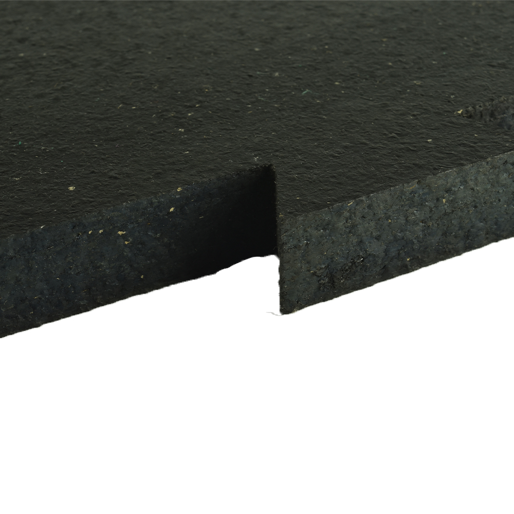 close up of interlocking rubber mat edge