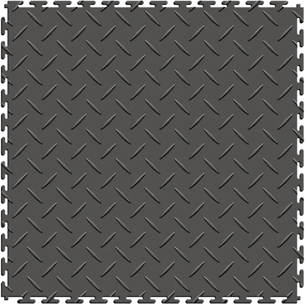 dark gray diamond plate floor tile