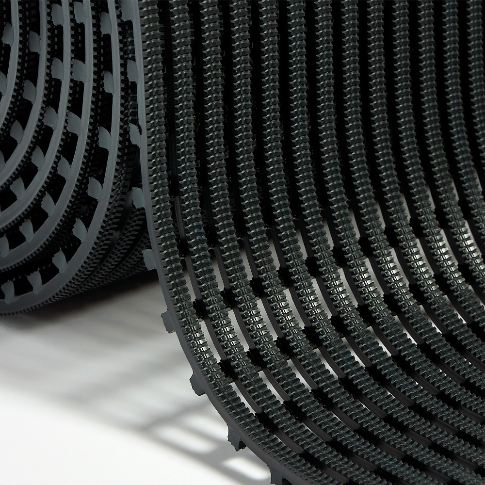 Flexigrid Industrial Matting rolled up close up