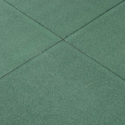 set of 4 green playground tiles installed