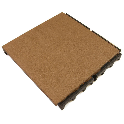 Rubber Outdoor Playground Interlocking Tile 3.25 in Colors tan tile.