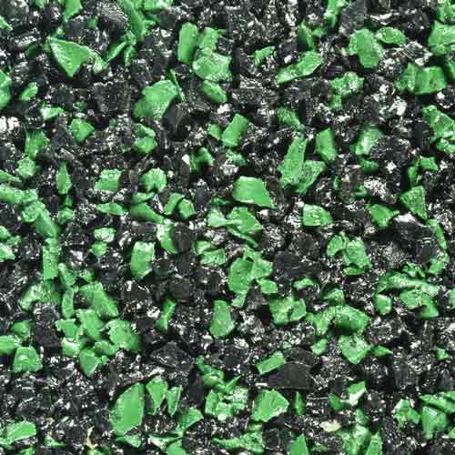 Blue Sky Rubber Playground Tile 2.75 Inch 50/50 EPDM black/green texture