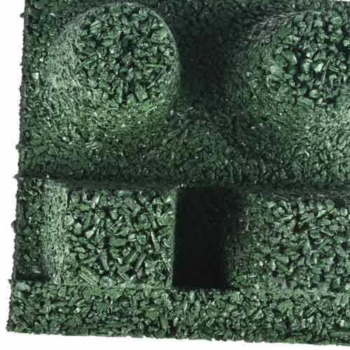 Max Playground Rubber Tile 2.5 inch Green bottom close