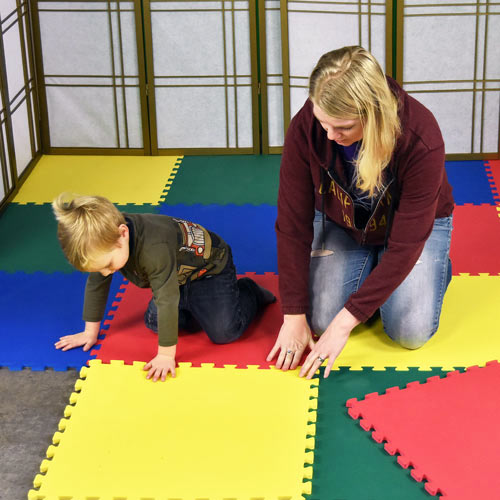 installing interlocking foam mats for toddlers