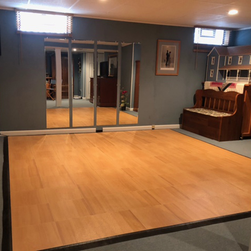 Portable Dance Floor Tile for Home Studio Maple