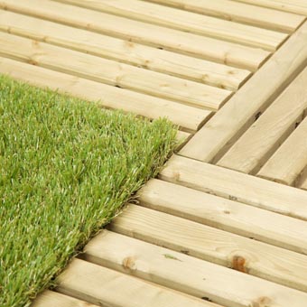 Artificial Outdoor Turf wood and grass single