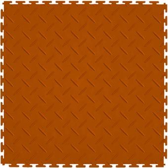 Modular Garage Floor Soft Diamond Orange