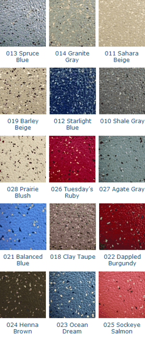 Commercial Rubber Flecksibles Color Swatches
