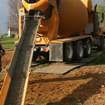 Temporary Roadway Cement Truck