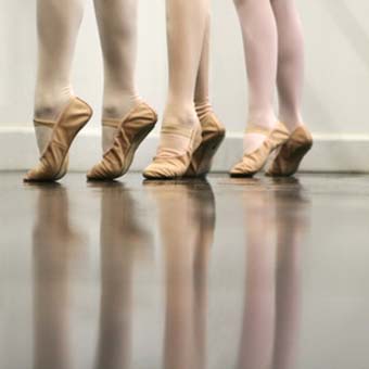 Dance Studio Floor Adagio Ballet toes