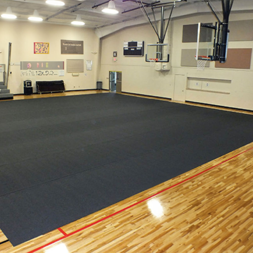partially nonabsorbent gym floor covers