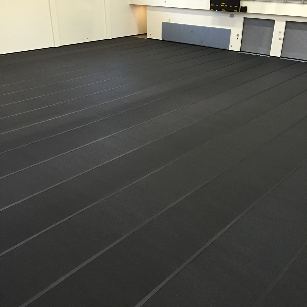 Dark Gray GymPro EcoRoll Carpet Floor Cover 6 Ft. Wide Per SF full install