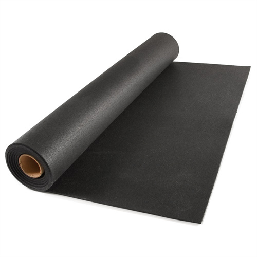 Rubber Flooring Rolls 1/4 Inch 4x10 Ft Pacific Black