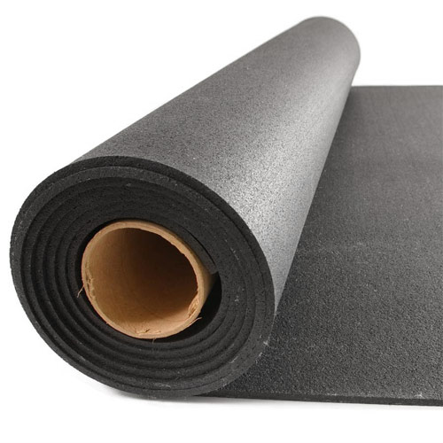 Rubber flooring roll side view