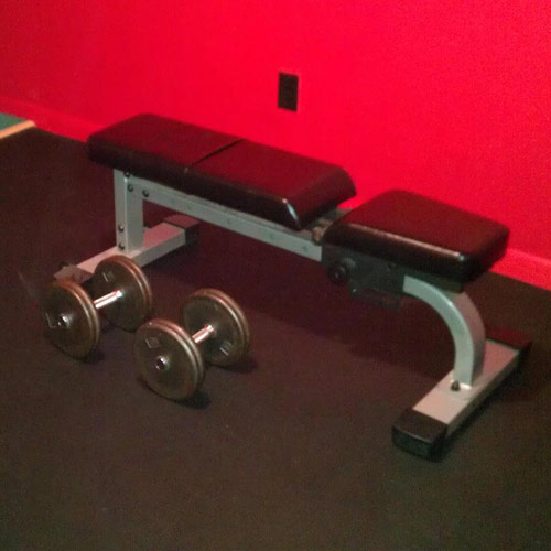 Rolled Rubber three eigths black ender bench
