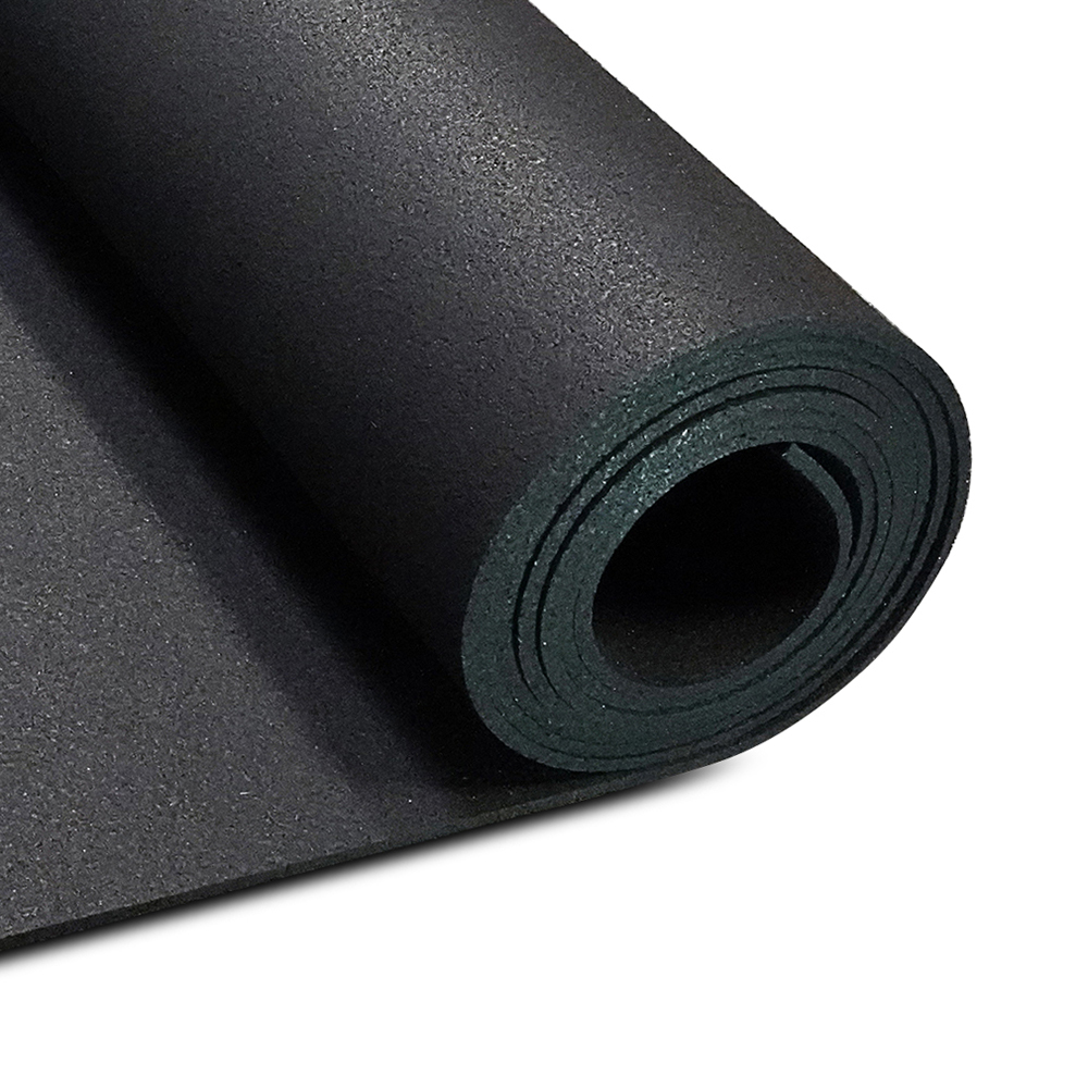 Rolled Rubber half Inch Black Pacific black roll side