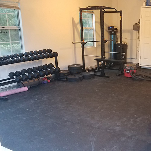 Rolled rubber home gym pacific
