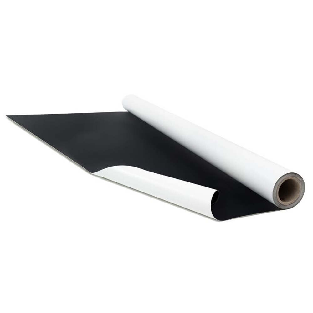 Black and White Rosco Duette Floor Reversible 1.2 mm x 6.5x131.3 Ft. full roll