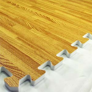 Wood grain foam mats