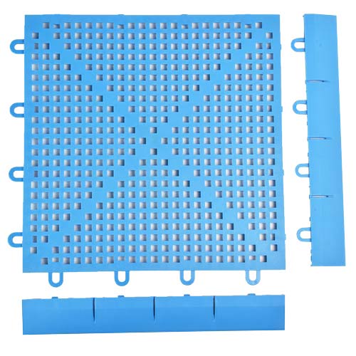 Border for SoftFlex Tiles with ocean blue tile.