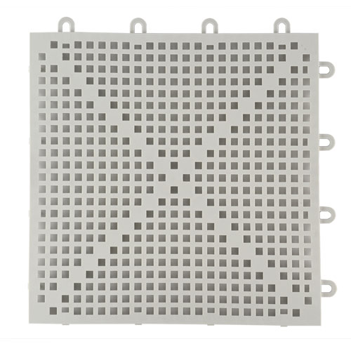 SoftFlex Shower Floor Tile Non Slip light gray tile.