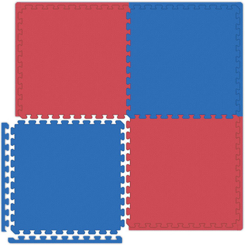 SoftFloors Economy Reversible Foam blue red 4 Tiles.