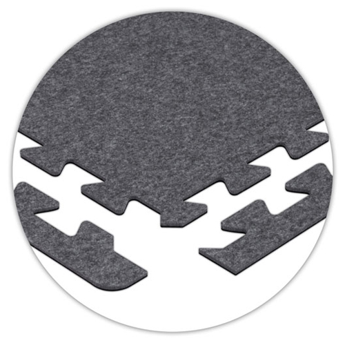 SoftTuff Gym Floor Protect gray corner.
