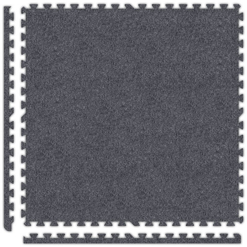 SoftTuff Gym Floor Protect gray tile.